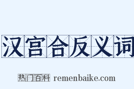 汉宫合反义词是什么意思的图片